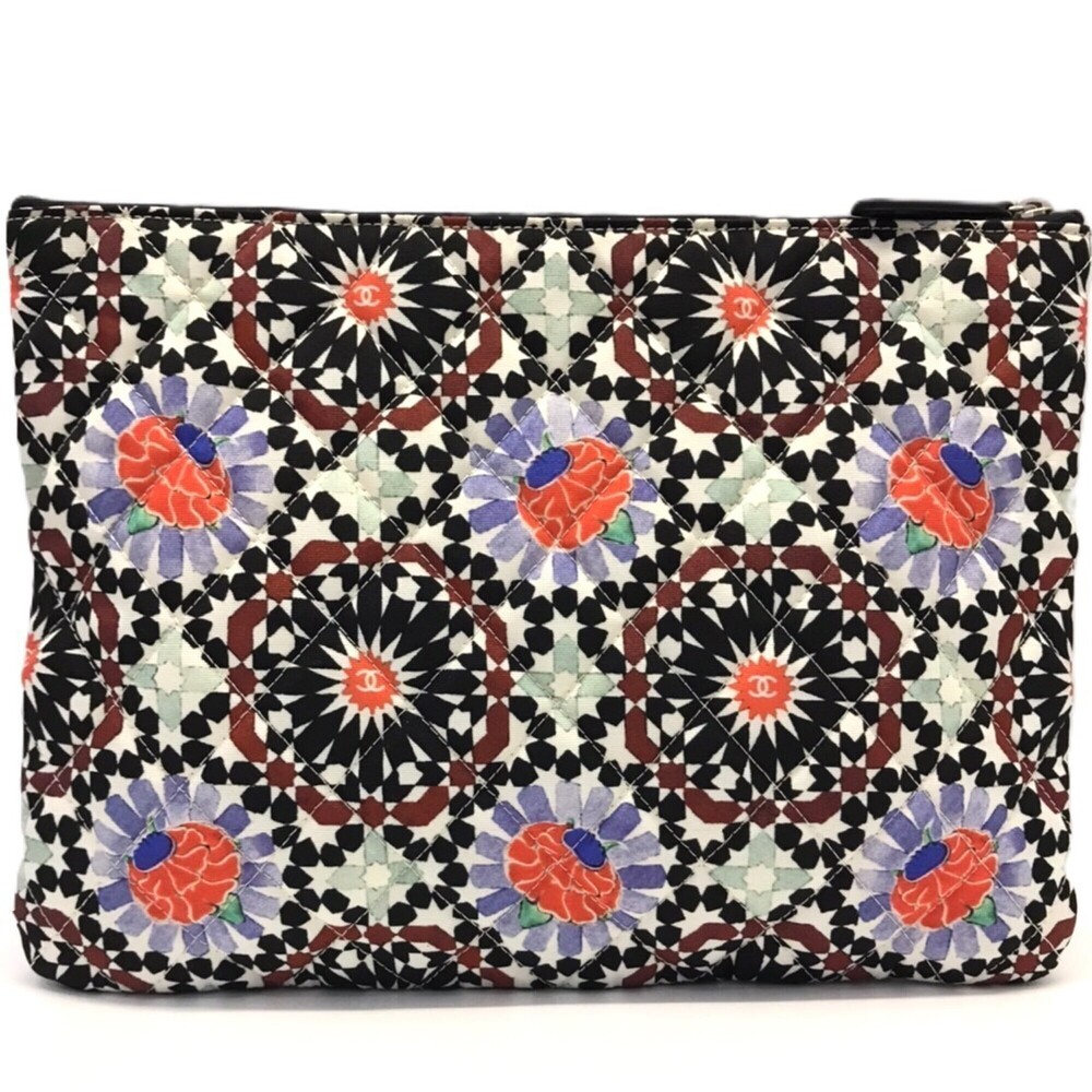 Chanel 2014 Limited Edition Quilted Clutch Bag with Kaleidoscope Print